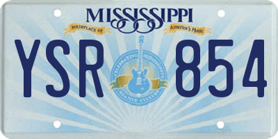 MS license plate YSR854