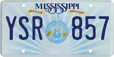 MS license plate YSR857
