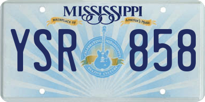 MS license plate YSR858