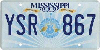 MS license plate YSR867