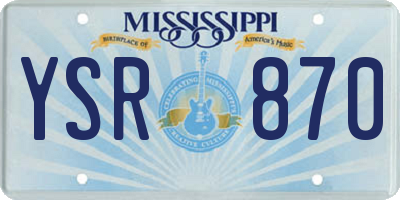 MS license plate YSR870