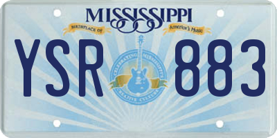 MS license plate YSR883