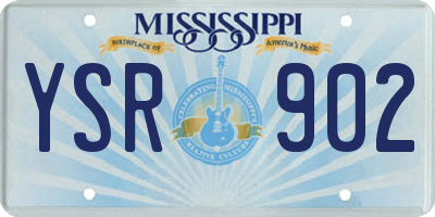 MS license plate YSR902