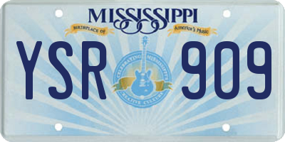 MS license plate YSR909