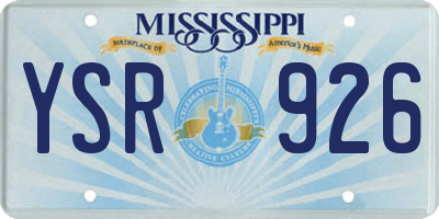MS license plate YSR926