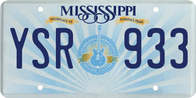 MS license plate YSR933