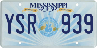 MS license plate YSR939