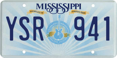 MS license plate YSR941