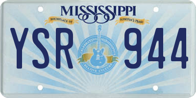 MS license plate YSR944
