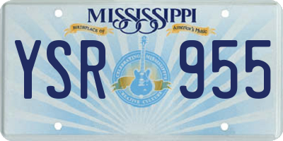 MS license plate YSR955