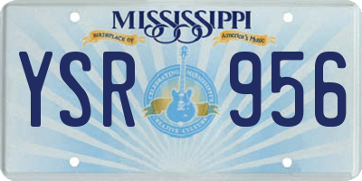 MS license plate YSR956