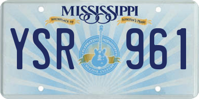 MS license plate YSR961