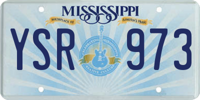 MS license plate YSR973