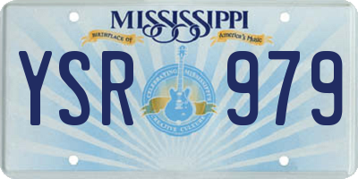 MS license plate YSR979