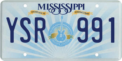 MS license plate YSR991