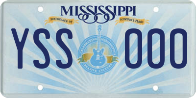 MS license plate YSS000
