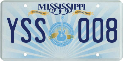 MS license plate YSS008