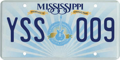 MS license plate YSS009