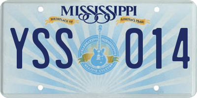 MS license plate YSS014