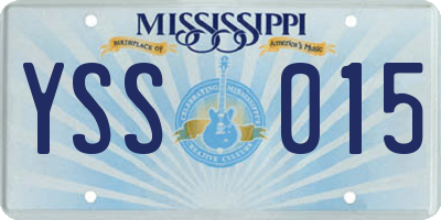 MS license plate YSS015