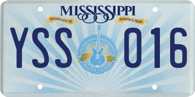 MS license plate YSS016