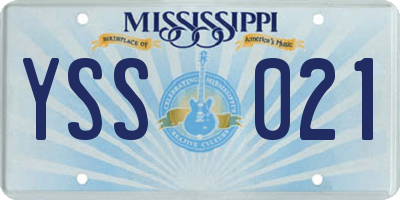 MS license plate YSS021