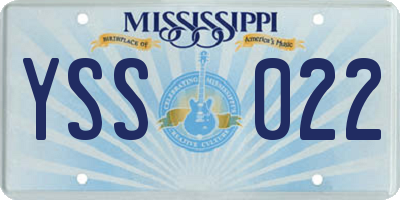 MS license plate YSS022
