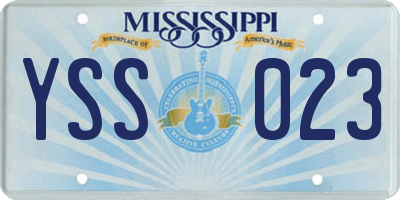 MS license plate YSS023