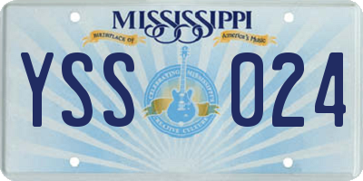MS license plate YSS024