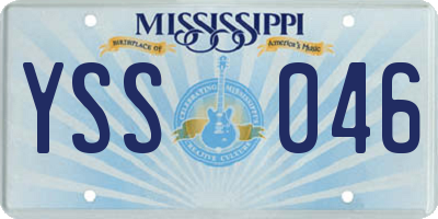 MS license plate YSS046