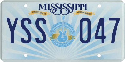 MS license plate YSS047