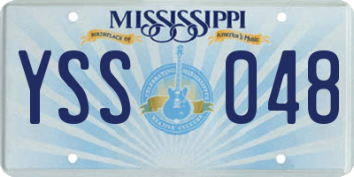 MS license plate YSS048