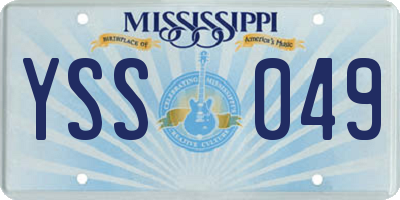 MS license plate YSS049