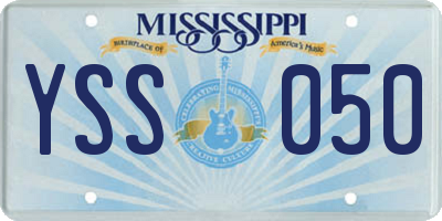 MS license plate YSS050