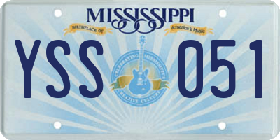 MS license plate YSS051