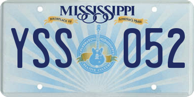 MS license plate YSS052