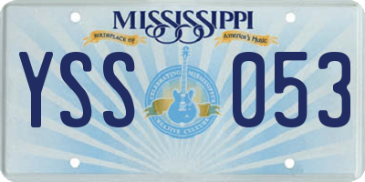 MS license plate YSS053