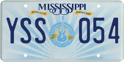 MS license plate YSS054