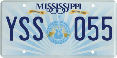 MS license plate YSS055