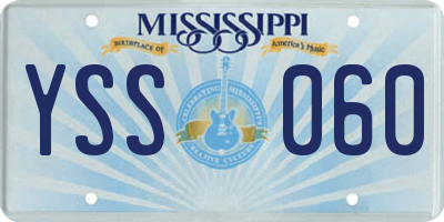 MS license plate YSS060