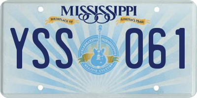 MS license plate YSS061