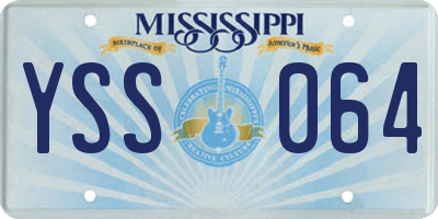 MS license plate YSS064