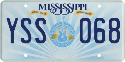 MS license plate YSS068