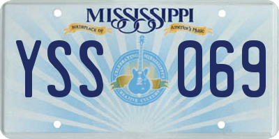 MS license plate YSS069