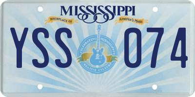 MS license plate YSS074
