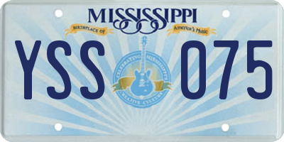 MS license plate YSS075