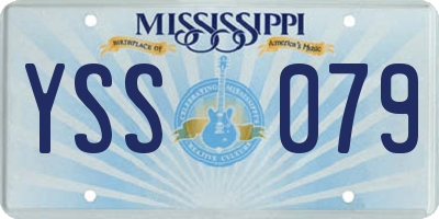 MS license plate YSS079