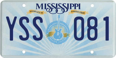 MS license plate YSS081