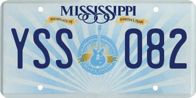 MS license plate YSS082