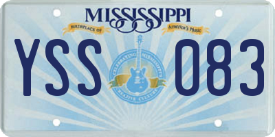 MS license plate YSS083